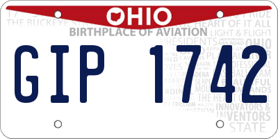 OH license plate GIP1742