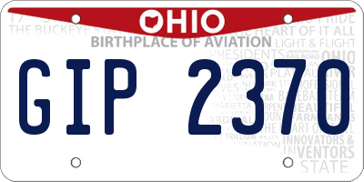 OH license plate GIP2370