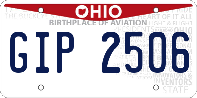 OH license plate GIP2506