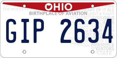 OH license plate GIP2634
