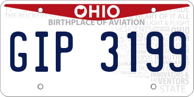 OH license plate GIP3199