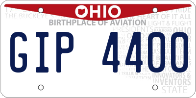 OH license plate GIP4400
