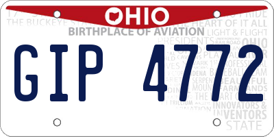 OH license plate GIP4772