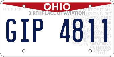 OH license plate GIP4811