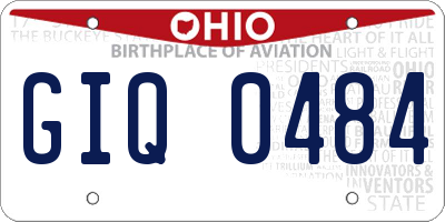 OH license plate GIQ0484