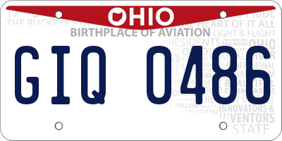 OH license plate GIQ0486