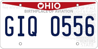 OH license plate GIQ0556
