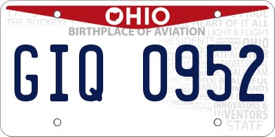OH license plate GIQ0952
