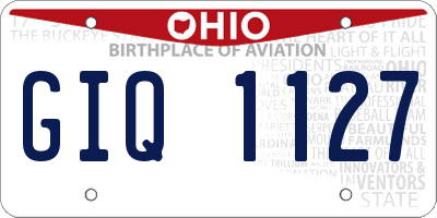 OH license plate GIQ1127