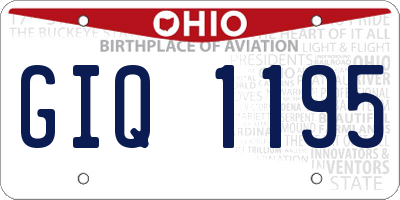 OH license plate GIQ1195