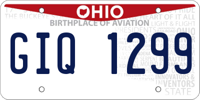 OH license plate GIQ1299