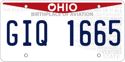 OH license plate GIQ1665