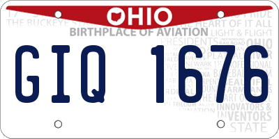 OH license plate GIQ1676