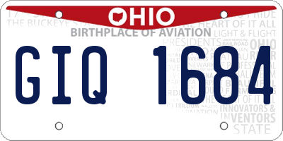 OH license plate GIQ1684