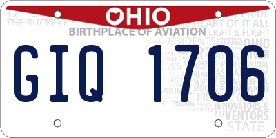 OH license plate GIQ1706
