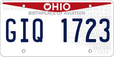 OH license plate GIQ1723