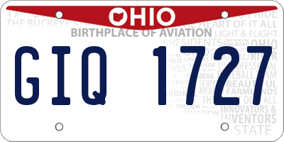 OH license plate GIQ1727