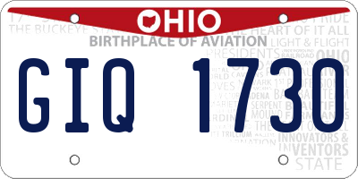 OH license plate GIQ1730