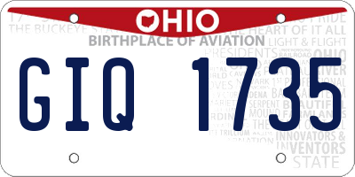 OH license plate GIQ1735
