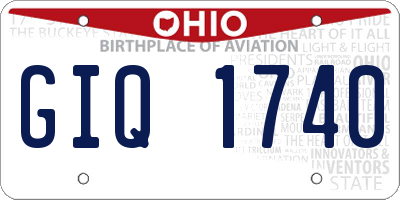 OH license plate GIQ1740