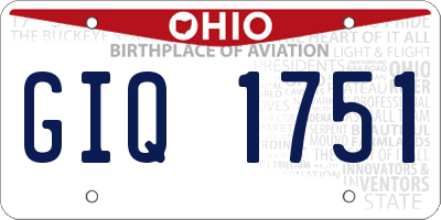 OH license plate GIQ1751