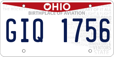 OH license plate GIQ1756