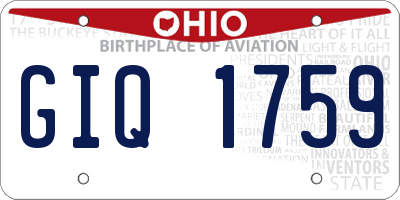 OH license plate GIQ1759