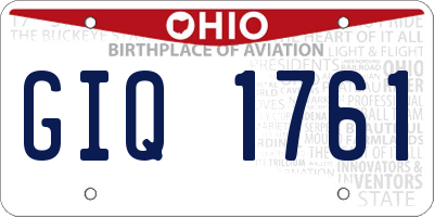 OH license plate GIQ1761
