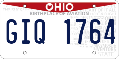 OH license plate GIQ1764