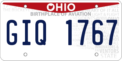 OH license plate GIQ1767
