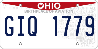 OH license plate GIQ1779