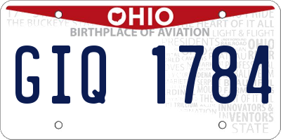 OH license plate GIQ1784