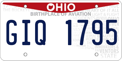 OH license plate GIQ1795
