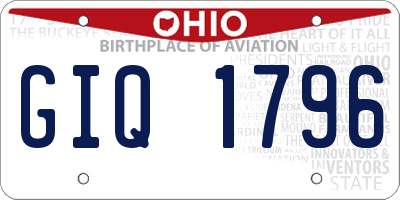 OH license plate GIQ1796