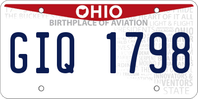 OH license plate GIQ1798