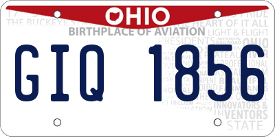 OH license plate GIQ1856