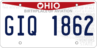 OH license plate GIQ1862