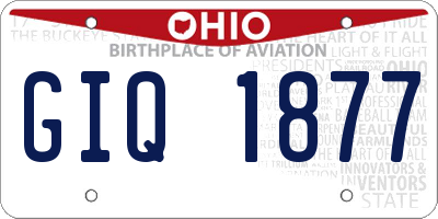 OH license plate GIQ1877