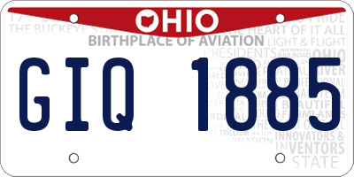 OH license plate GIQ1885