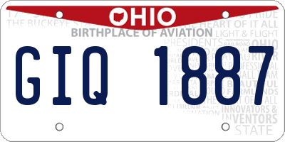 OH license plate GIQ1887