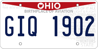 OH license plate GIQ1902