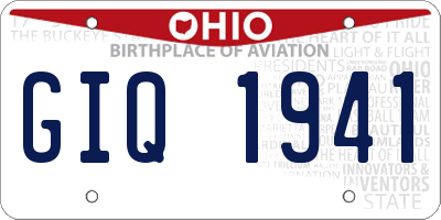 OH license plate GIQ1941