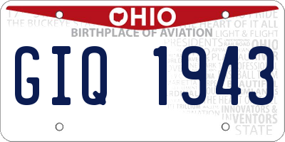 OH license plate GIQ1943