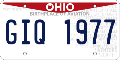 OH license plate GIQ1977