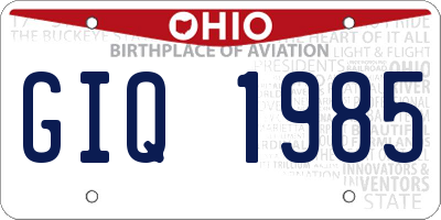 OH license plate GIQ1985
