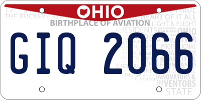 OH license plate GIQ2066