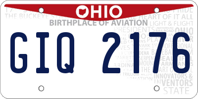OH license plate GIQ2176