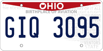 OH license plate GIQ3095