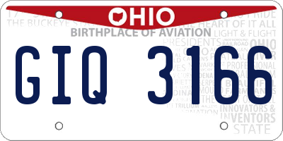 OH license plate GIQ3166