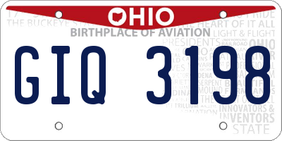 OH license plate GIQ3198